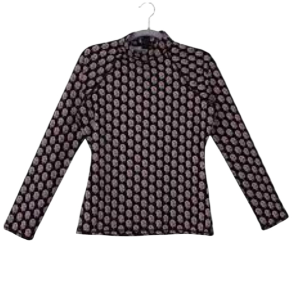 Garnet Hill Other - Garnet Hill Swim Rashguard Natural UPF 50+ M Long Sleeve Pullover 1/4 Zip Black